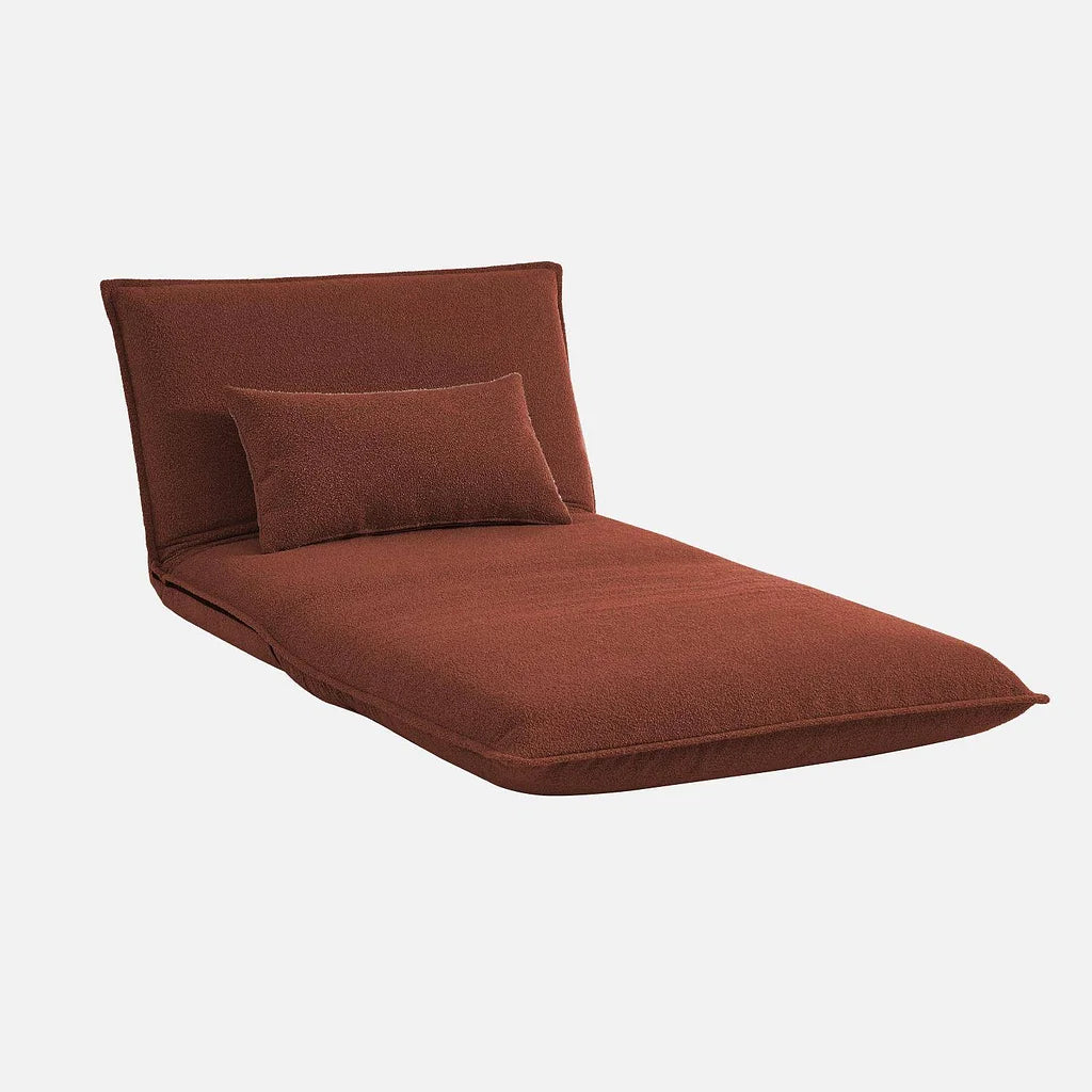 Lumora Bäddfåtölj 2-sits i texturerad bouclé – Terrakotta – Fleeep