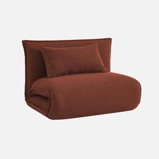 Lumora Bäddfåtölj 2-sits i texturerad bouclé – Terrakotta – Fleeep